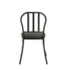 3-Piece Indoor Dining Bistro Set, Wood Table Top, Two Black Seat Chairs 4