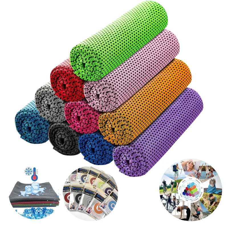 5-Pack Instant Cooling Towels – Ice Cold Chilly Pad For Gym, Running, Yoga, Sports