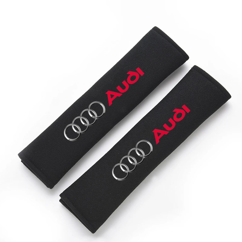 Car Seat Belt Accessory Carbon fiber Seat Belt Pads Shoulder Strap Pad Cover For Audi sport RS A1 A3 A4 B7 B8 A5 A6 A7 A8 Q3 Q5 Q7 Q8 TT car seat belt accessory