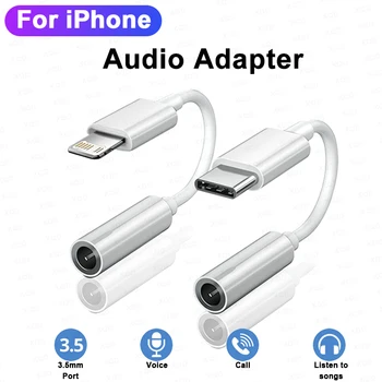 Lightning To 3.5mm Adapter For iPhone 14 Pro 11 13 12 15 Pro Max XS Headphones AUX Cable USB C Type C Connector Phone Accessorie 1