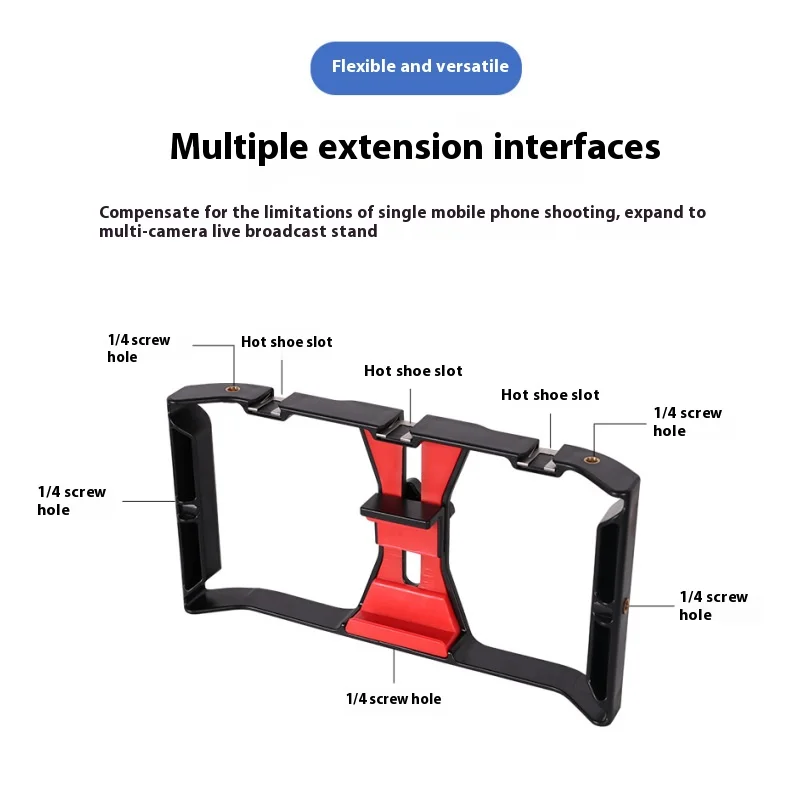 Smartphone Video Rig Filmmaking Case with Cold Shoe Mount