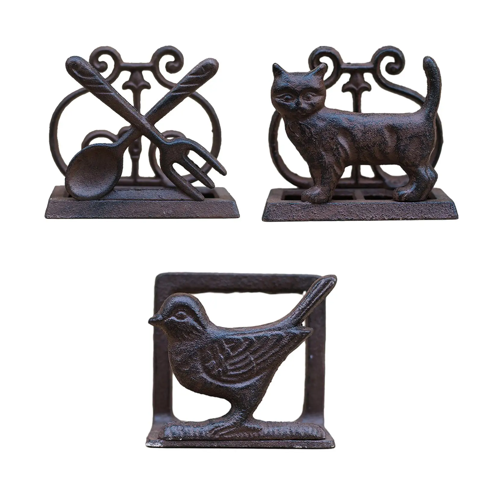 

Ретро держатель для салфеток, железный органайзер для хранения салфеток, домашний декор, кухонный стол, Диспенсер Салфеток для пикника, ресторана, отеля