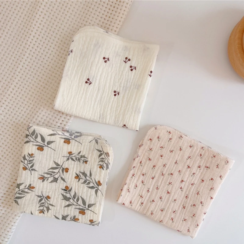 Cotton Baby Face Towel Newborn Baby Items 4 Layer Muslin Bibs Handkerchief Soft Saliva Towel Feeding Burp Cloths