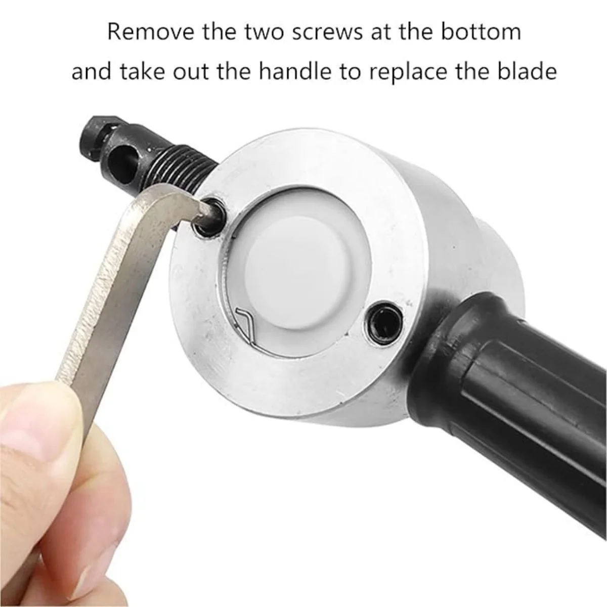 Set Grignoteuse Tôle, Double Tête Découper Coupe-plaque de Perceuse Électrique, Outils de Tôlerie Réglable à 360 Degrés, Coupe Plaque sur Perceuse, pour Plupart des Métaux e Profilés Complexes