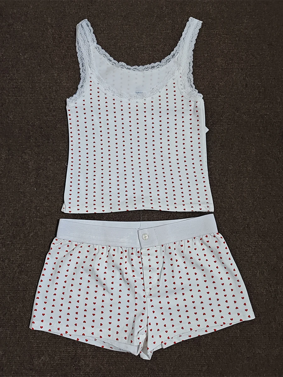 Heart print set-WT