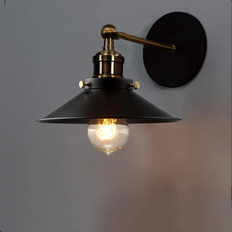 American industrial style wall lamp staircase hallway bedside wall lamp Retro decorative wall light iron wall lamp 6