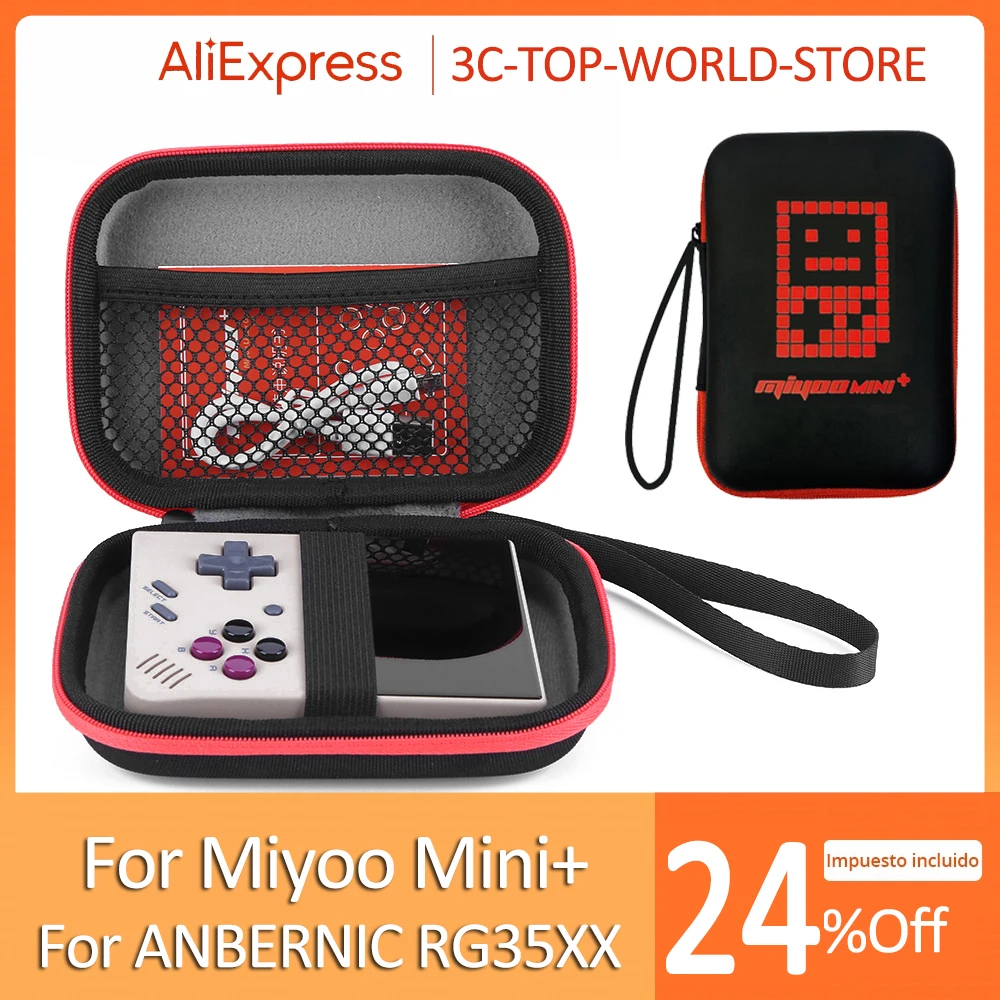 Custodia per Console di gioco portatile, custodia per il trasporto per Miyoo Mini Plus/RG35XX, borsa da viaggio rigida portatile accessori per giochi