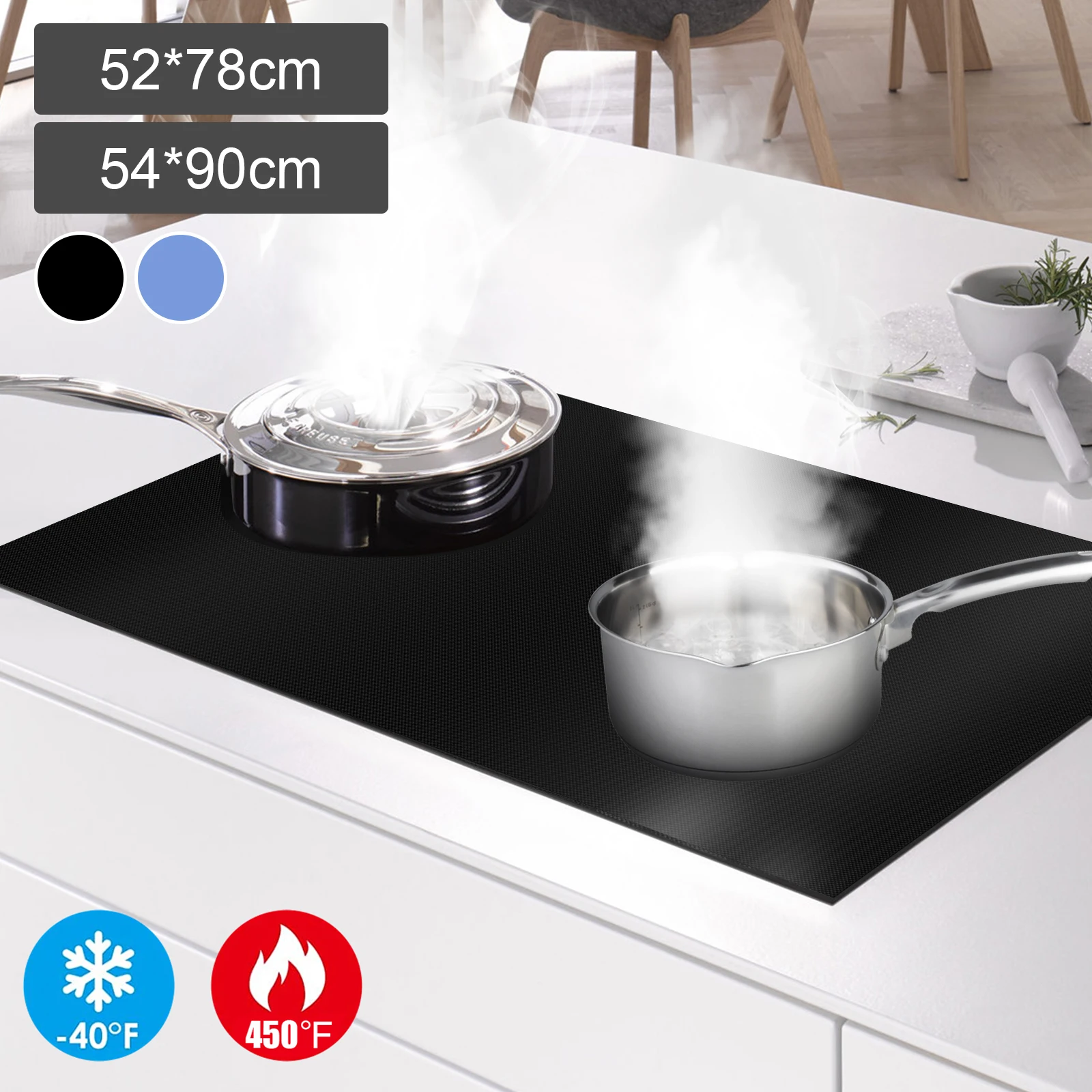 Induction Cooker Mat Silicone Electric Stove Protector Mat Non-Slip Baking Plate Protector Multipurpose Kitchen Accessories