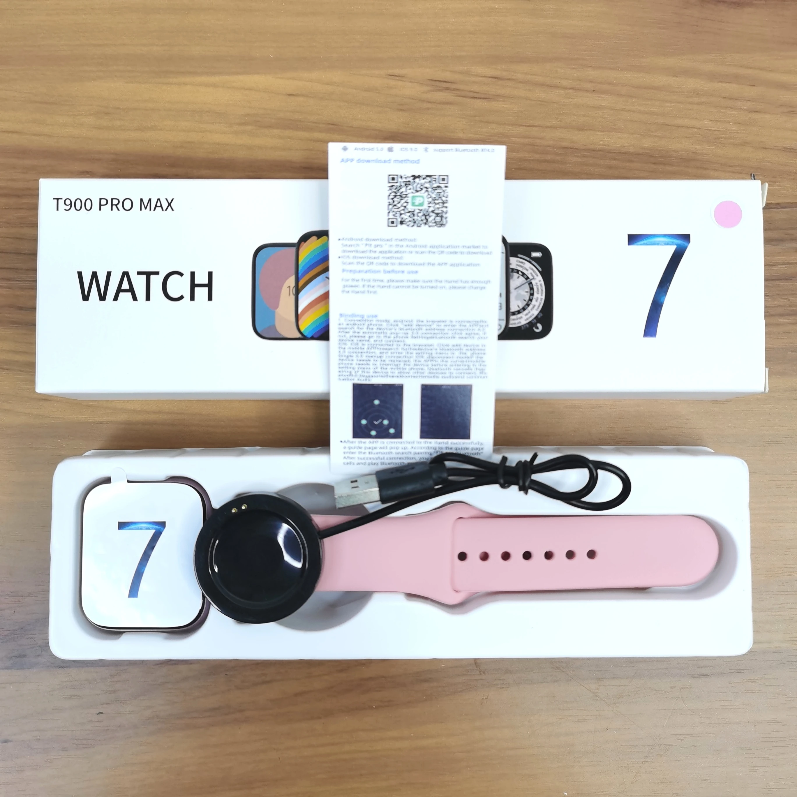 T900 Pro Max Smart Watch 7 with Two Buttons Men Women DIY Watch Face Bluetooth Call Waterproof Sport Watch IWO 13 Series 7 44mm 