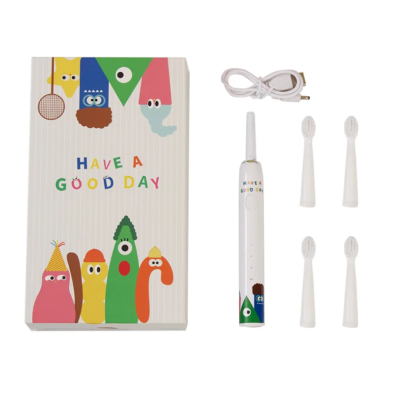 Children Sonic Electric Toothbrush Cartoon Kids Replace Electric Ultrasonic Remover Teeth Cleaner Dental Oral Care Cleaning dog teeth cleaning toy dog chew toy interactive pet toy dog toothbrush for chewing teeth cleaning dental care