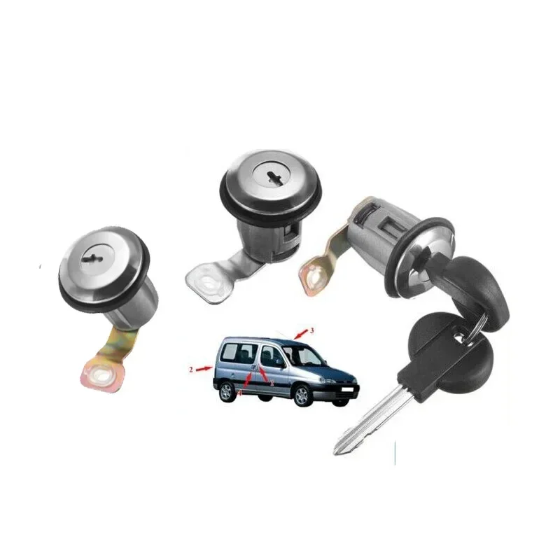 Lot De 4 Barillets De Serrure 9170G3 Pour Citroën Berlingo / Peugeot Partner - Neuf, 1 An Garantie