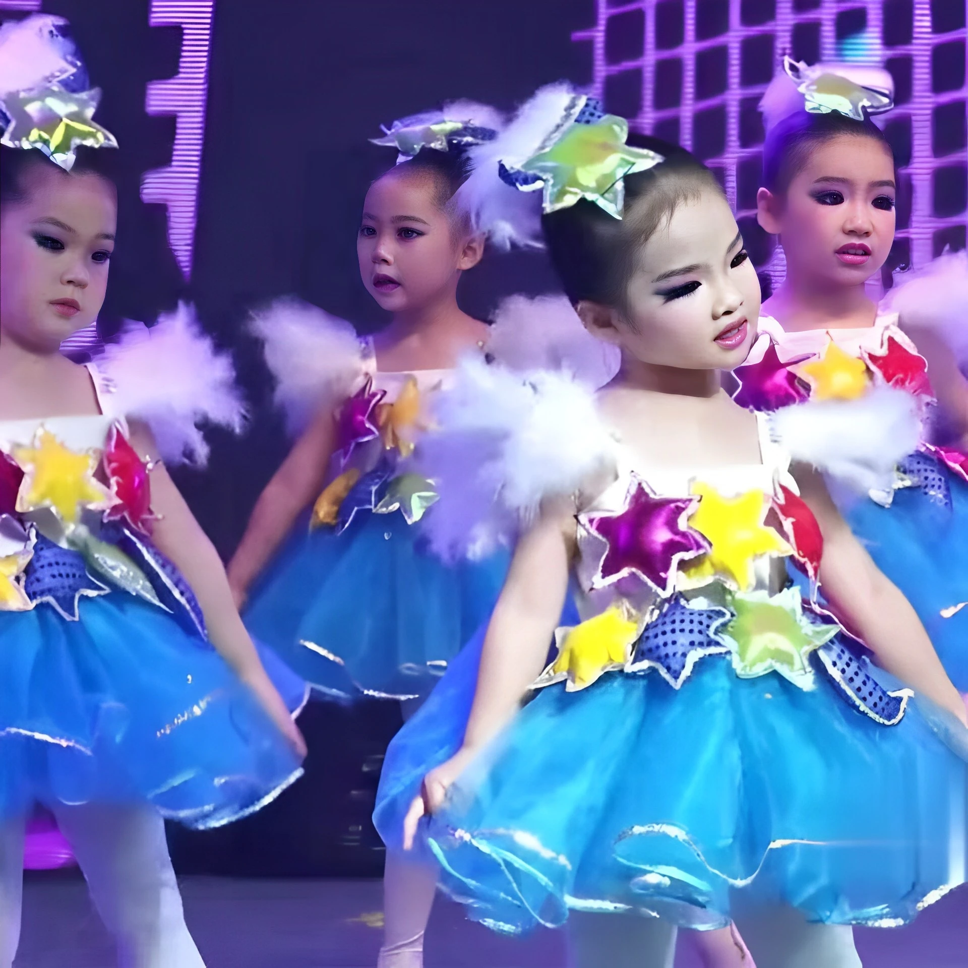 

Детский женский костюм для выступлений на день рождения, пышное Тюлевое платье с счастливыми маленькими звездами, восхитительный танцевальный костюм для детского сада