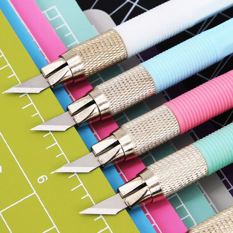 14cm Anti-Slip Blade Utility Knife Paper Cut Crafts Carving Tools Office and School Accessories Mat