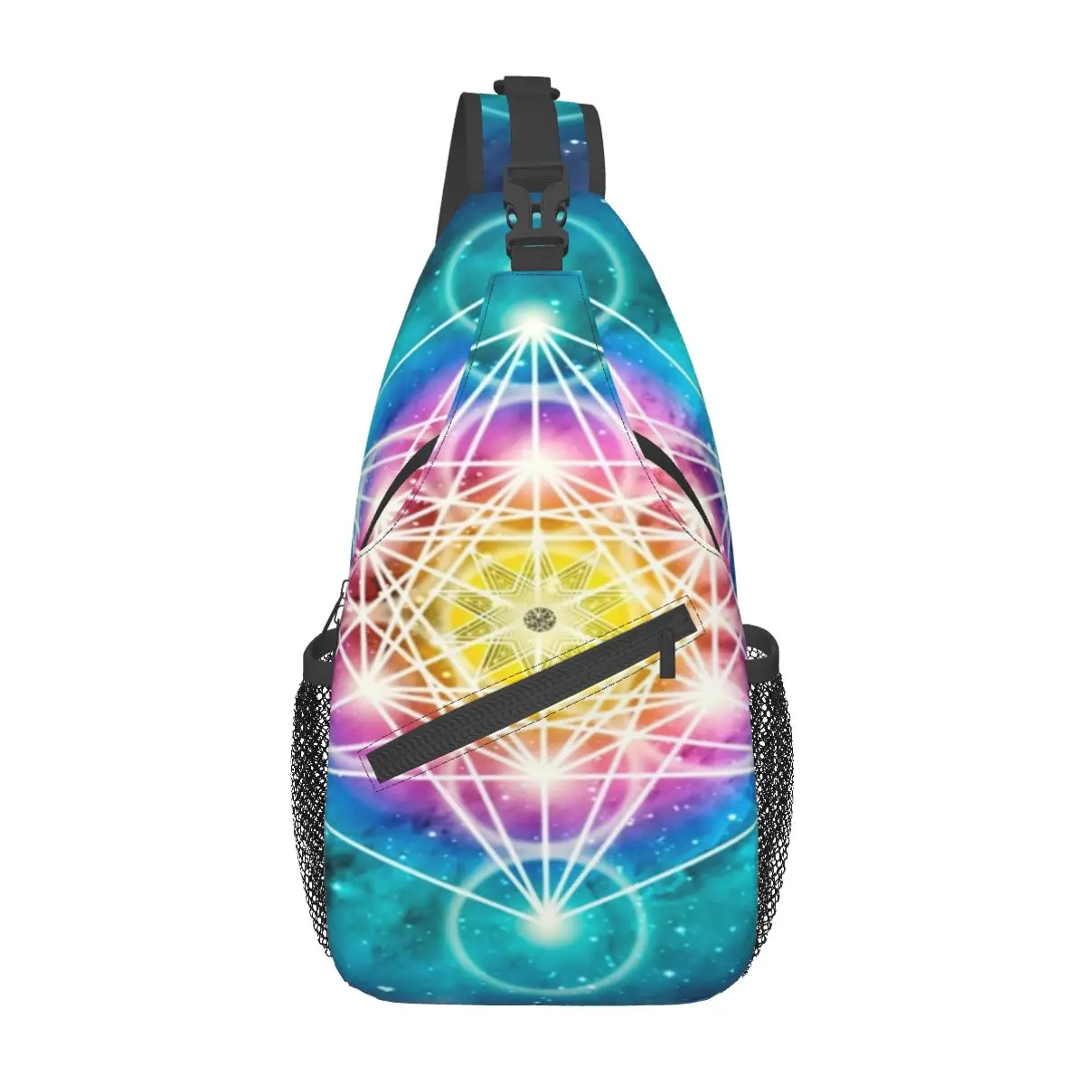 

Sacred Geometry Chest Bag Fashionable With Zipper Mesh Bag Gift Nice gift Customizable