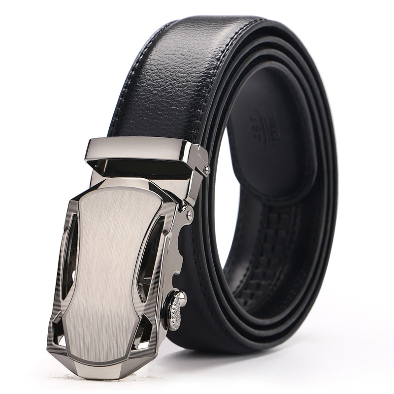 Men Belts Automatic Buckle Belt Genune Leather High Quality Belts For Men Leather Strap Casual Buises for Jeans leather belt Belts