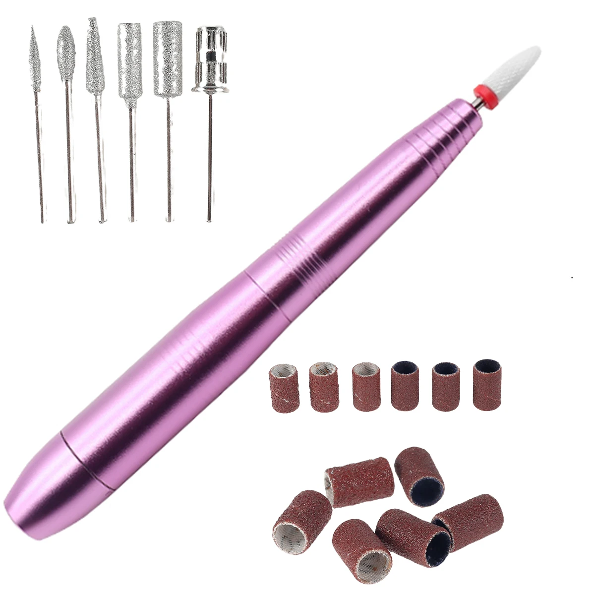 

Electric Nail File USB Electric Nail Drill Adjustable Speed and Direction Portable Hand-held Manicure Polisher Machine for