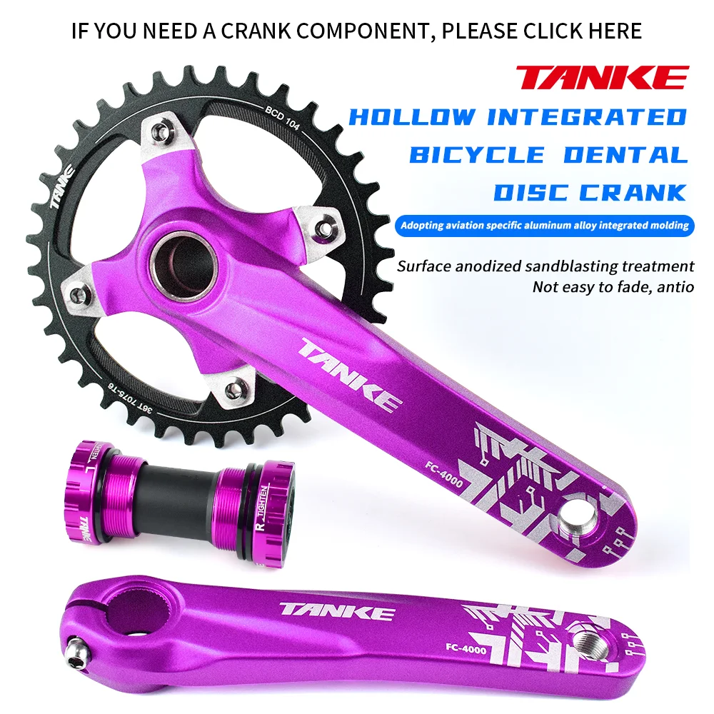 TANKE 104BCD MTB Kettenblatt Rund Schmal Breit Ultraleicht Mountainbike 32T 34T 36T 38T 40T 42T 44T Kurbelgarnitur Zahn Einzelscheibe – Detail 1