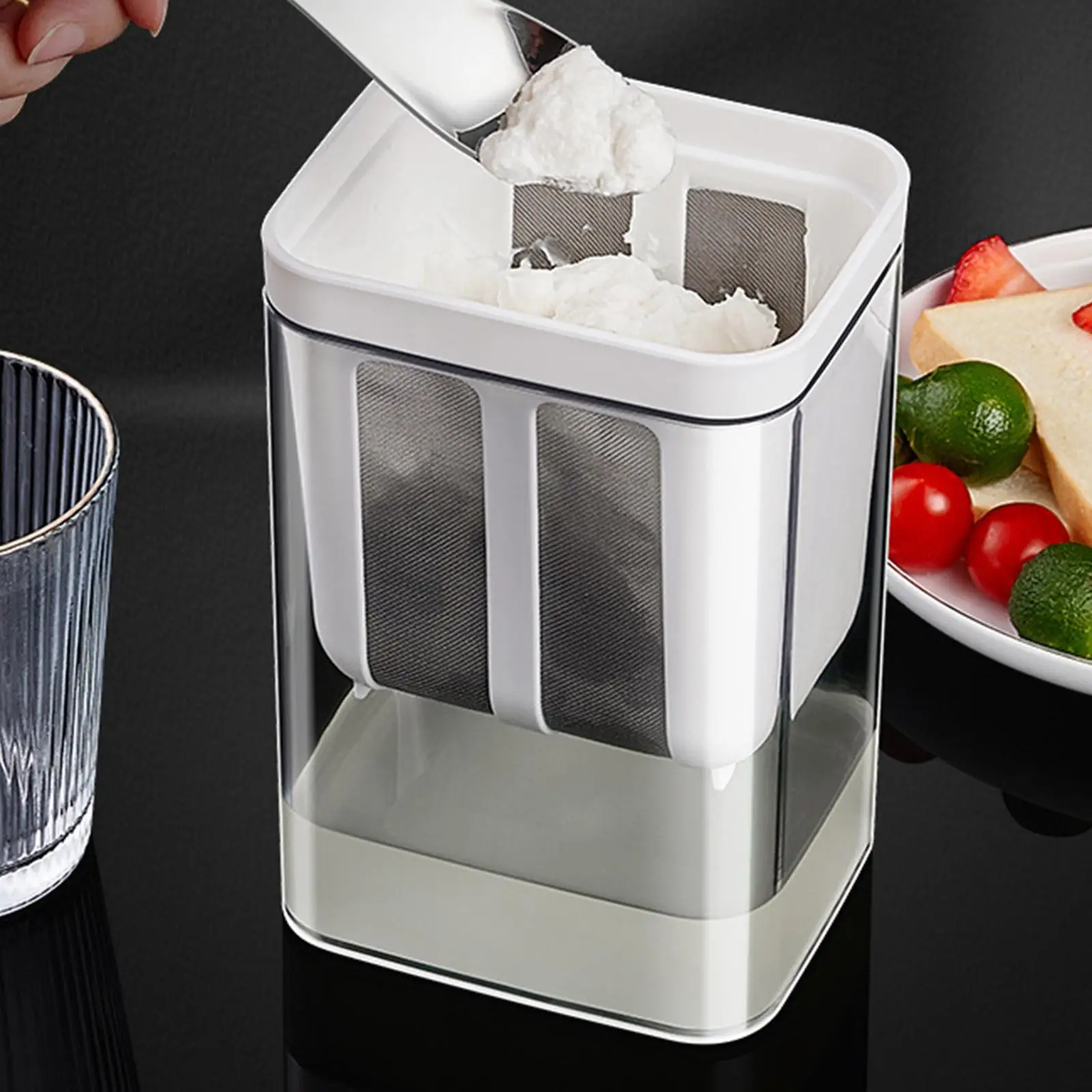 Stainless Steel Yogurt Strainer Greek Yogurt Maker & Nut Milk Filter Bag for Soy Milk Almond Cheese Reusable Food Strainer