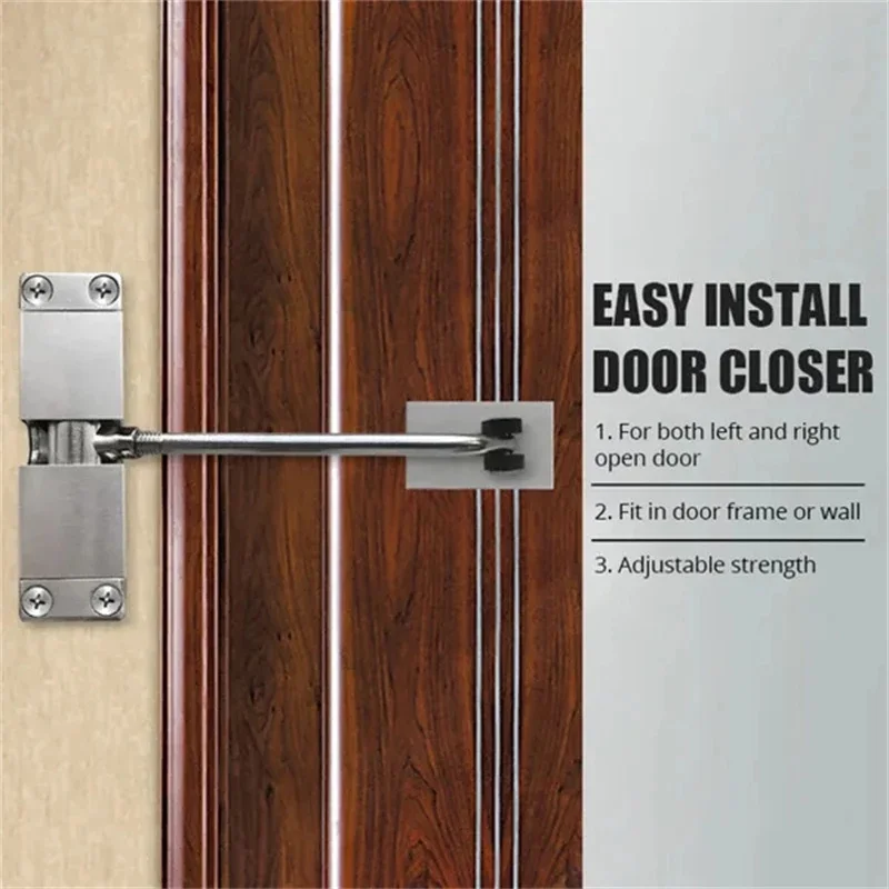 Automatic Door Closer Adjustable Strength Spring Hinge