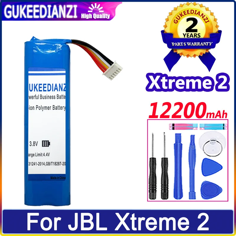 

GUKEEDIANZI Battery 12200mAh For JBL Xtreme 2 3 Xtreme2 xtreme3 SUN-INTE-103 2INR19/66-2 ID1019 Bluetooth Speaker Batteries