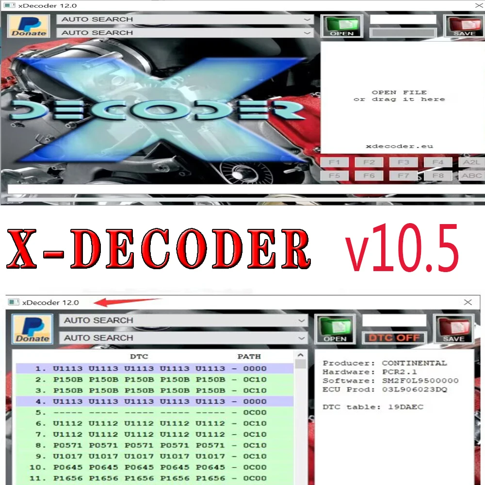 2024 Xdecoder 10.5   with Remover Crack D-TC OFF  Software Full Verison for Hyundai  EDC15 EDC16 EDC17 Xdecoder