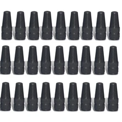 Aluminum Alloy Bicycle Tire Valve Caps - Set of 10 (Titanium ash)
