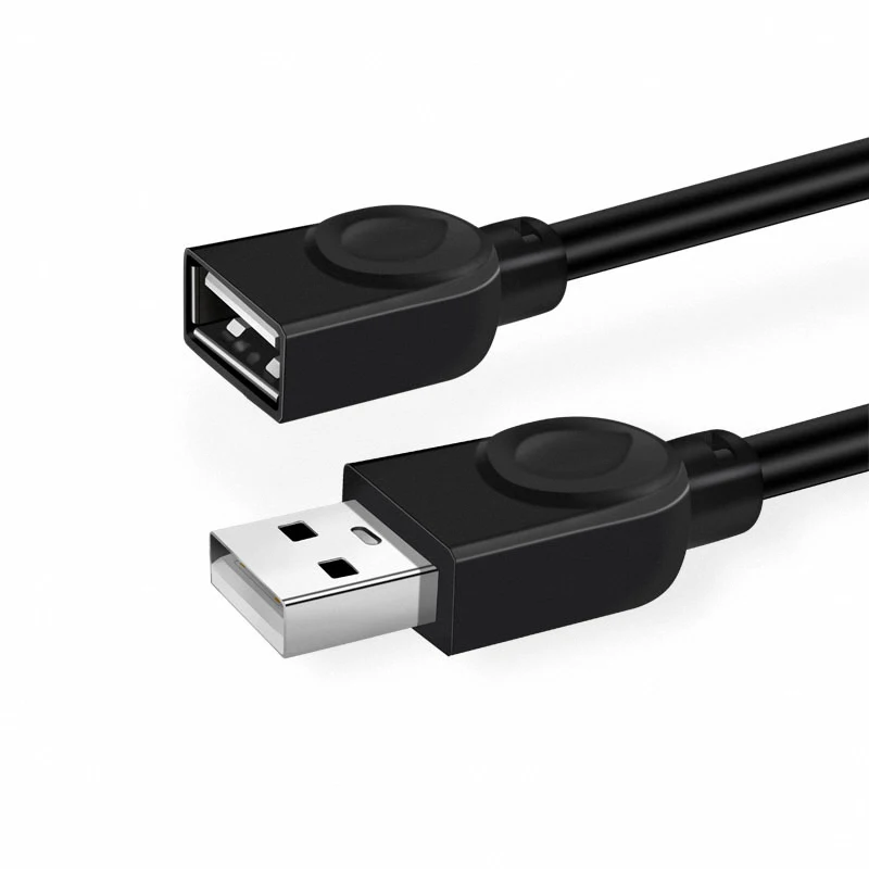 High-Quality USB2.0 Data Extension Cable - 1m Male to Female with Full Copper Core