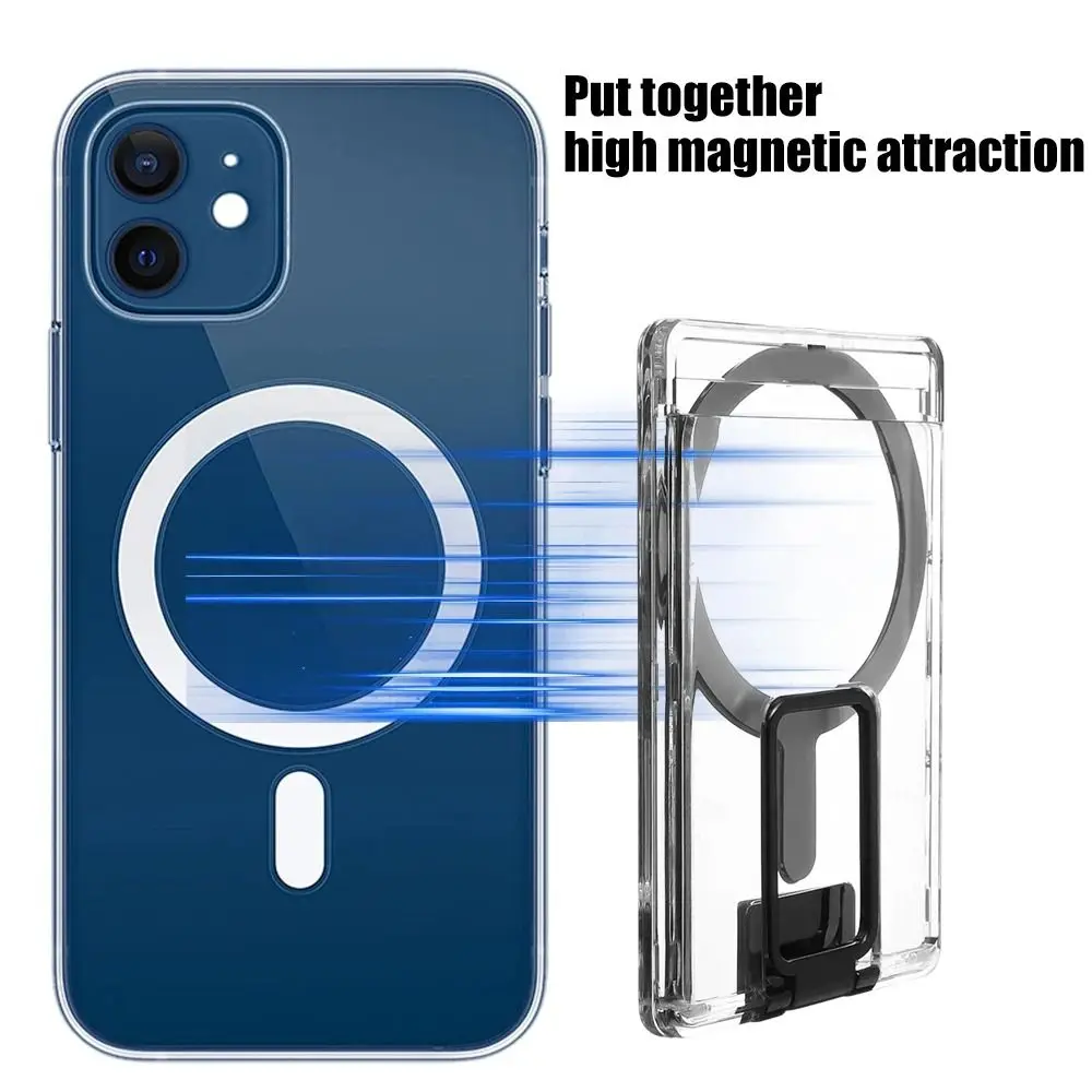 Magnetic Detachable Phone Wallet with Kickstand and Card Holder