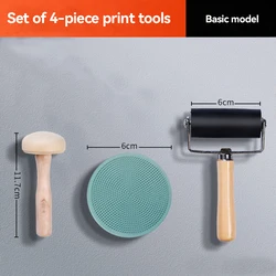 Soft Carving Rubber Block Printmaking Stamp Kit - A3/A4/A5 Sheets for Art and Craft Linoleum Projects (3PCS Tool Set)
