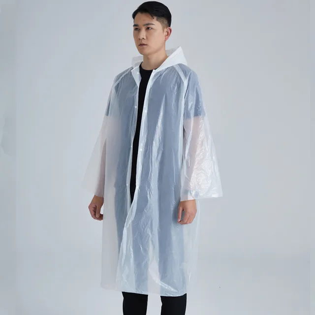 Kültéri Utazási Utazás Poncho Eldobható Esőkabát Elülső Gomb - Image 2