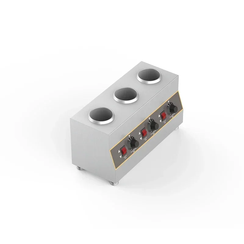 1 2 3 Bottles Electric Sauce Chocolate Warmer Machine Heating Cheese Fruit Jam Warming Machine Dispenser Melter 220V/110V 4