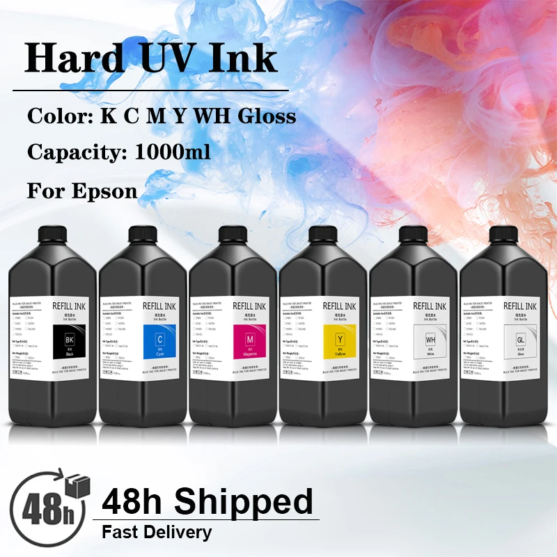 Tinta uv Dura para Epson Inkjet de Impressão Grande Formato L805 L1800 R290 1390 7800 7880 Tx800 Xp600 Xp300 Dx4 Dx5 Dx6 Dx7