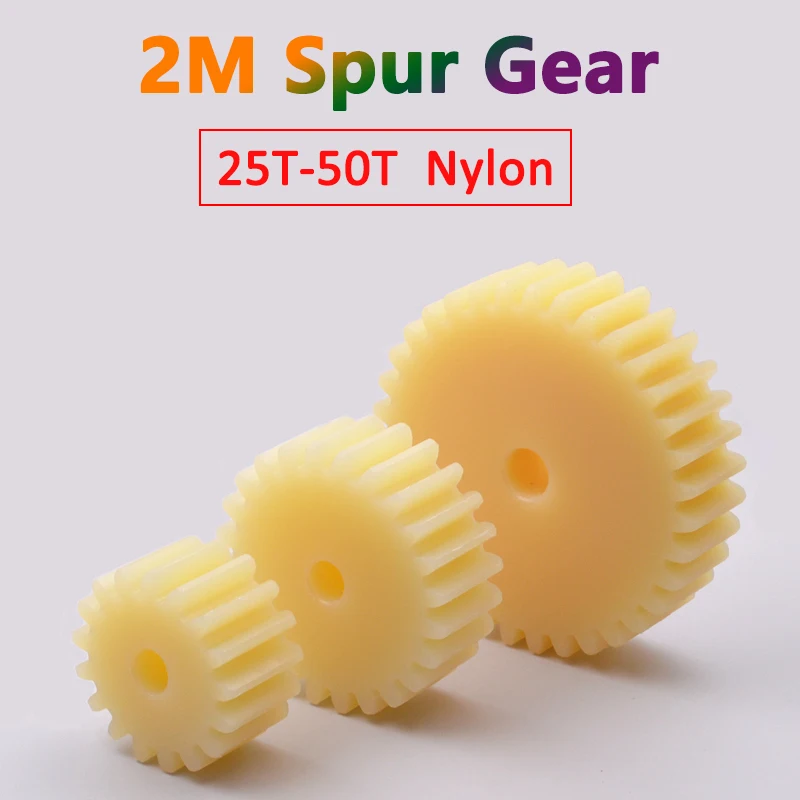 Transmissão Unidade Engrenagem Cilíndrica Nylon Engrenagem Plástica m 25t50 t 25 26 27 28 29 30 32 34 35 36 38-50 Dentes 1pc
