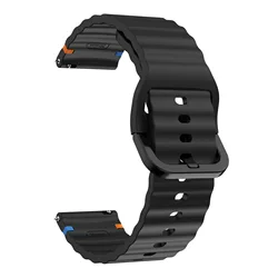 Sporty Silicone Watch Strap, Available in Multiple Sizes for Huawei GT6 5 4 41mm (Black)