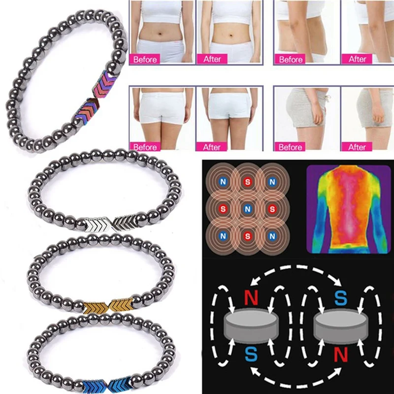 Health Slimming Bracelets Bangles Jewelry Bio Magnetic Charm Bracelets for Women Man Weight Loss