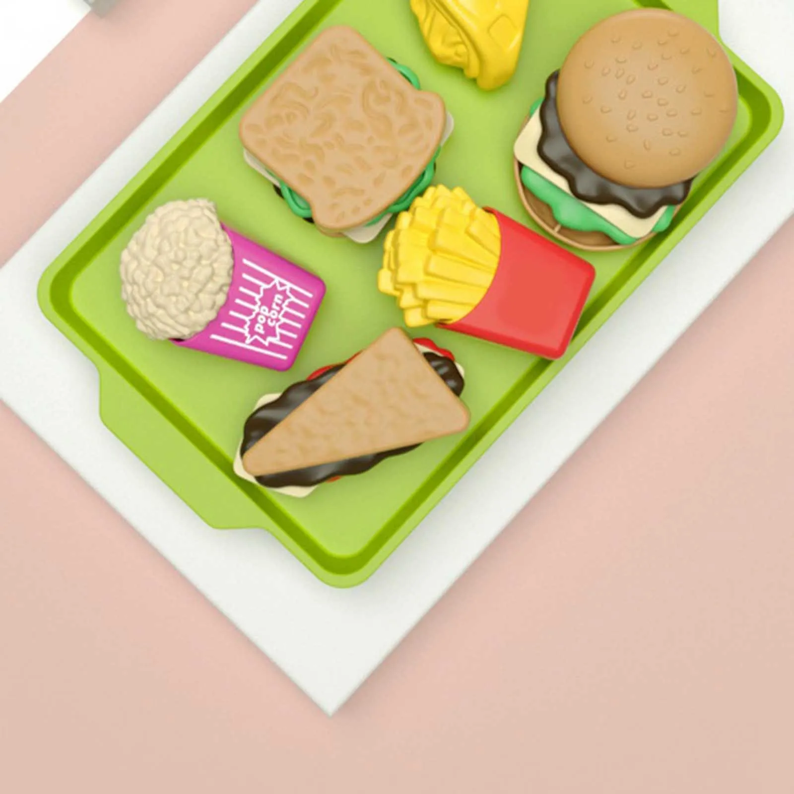 Play Food Toys Set Play House Kitchen Sandwich Fries Burger Children's Simulations Homa House Simulators Toy Kids DIY Fast Food 3