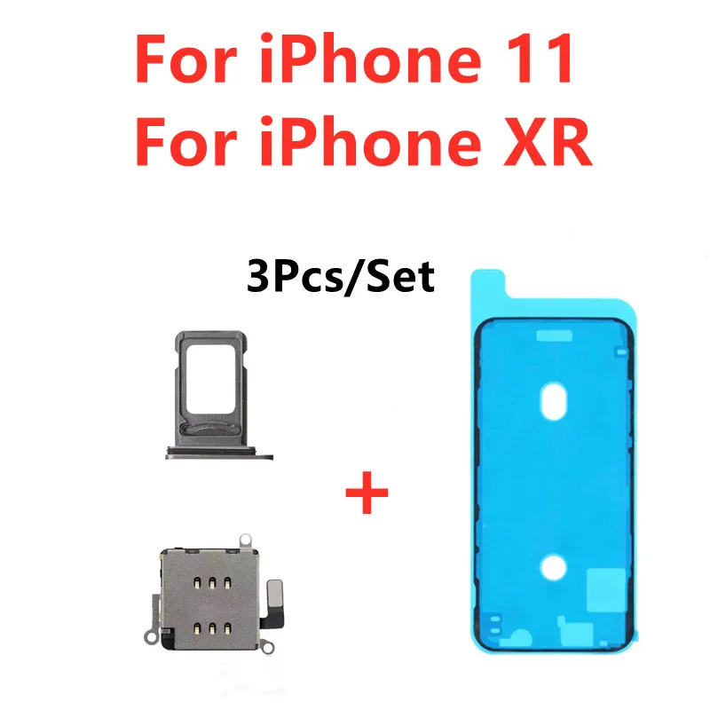 3pcs/Lot Dual Sim Card Reader Connector Flex Cable For iPhone XR 11 Sim