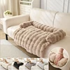 1pc Faux Rabbit Fur  Large Dog Mat Cat Bed Pet Mattress Fun Luxury Plush Pet Bed Suitable for Small To Medium Dogs and Cats애견용품