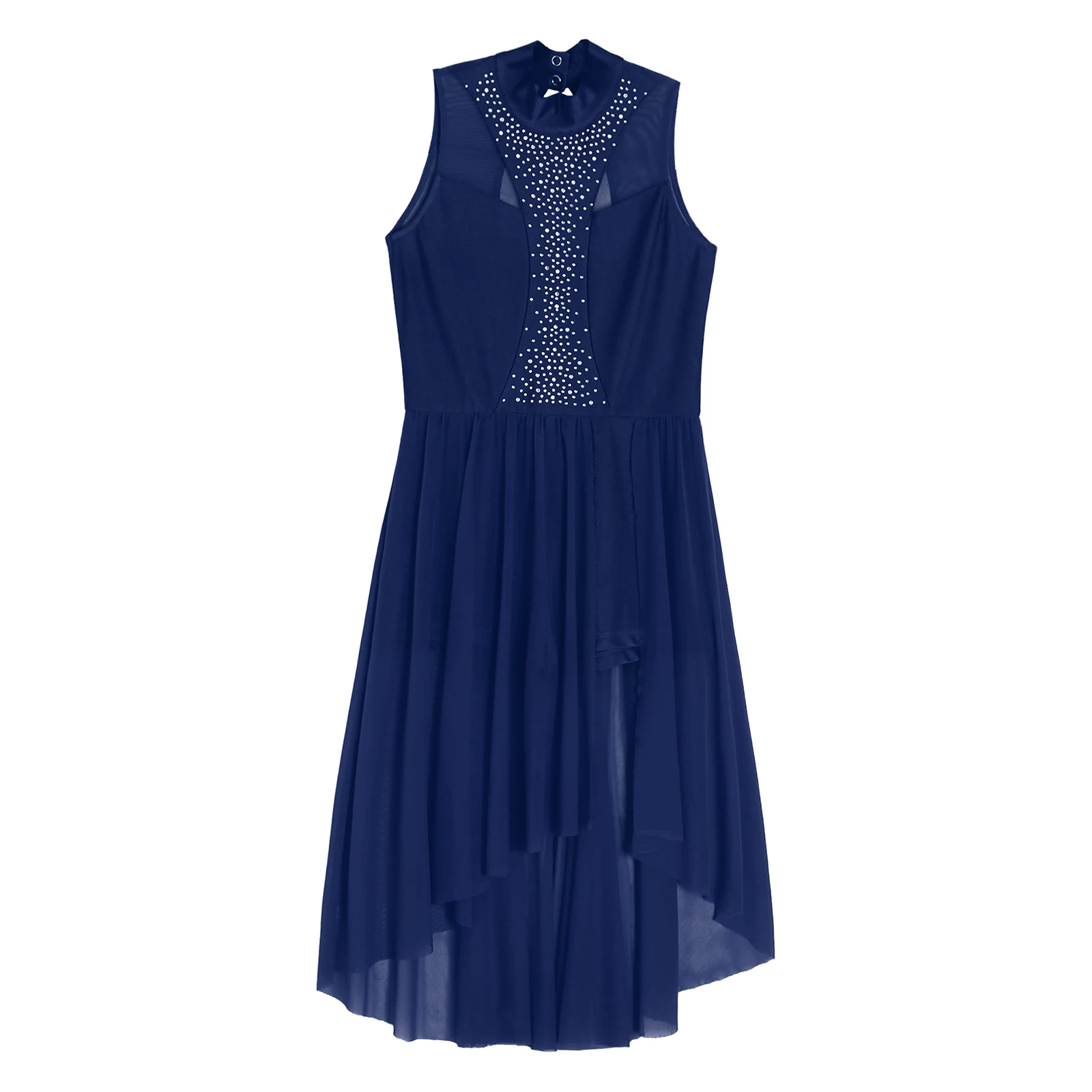Girls Dance Dress Kids Figure Skating Sparkly