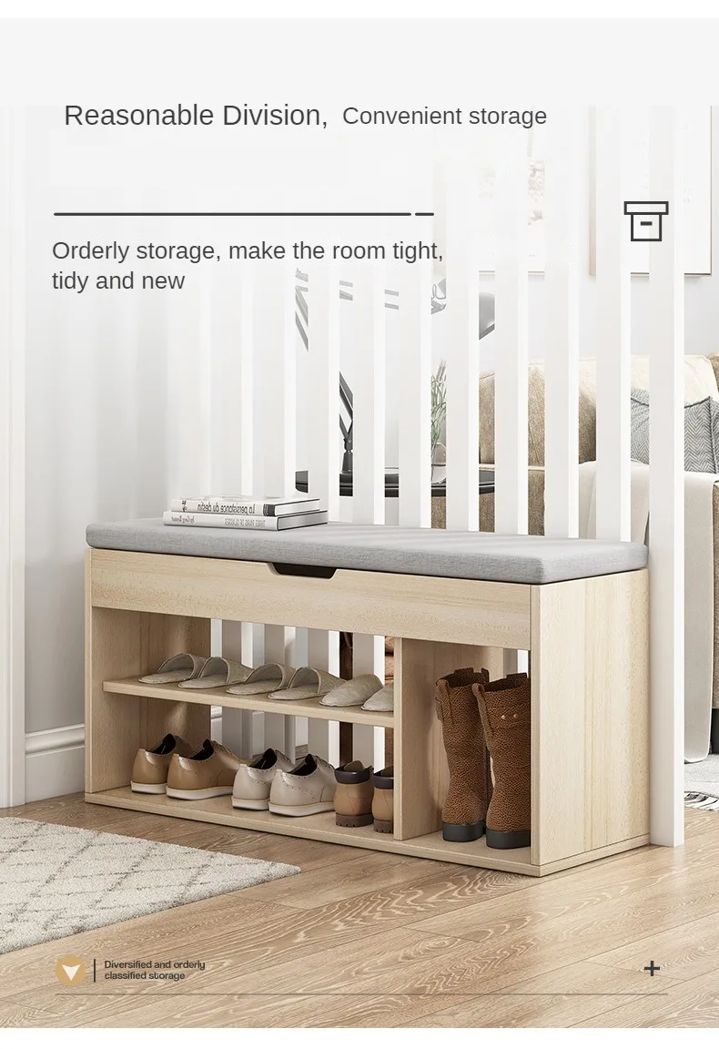 Portable Shoe Rack Seatable Cabinets Entrance Storage Bench Integrated Shoes Cabinets Organizer Household Living Room Furniture