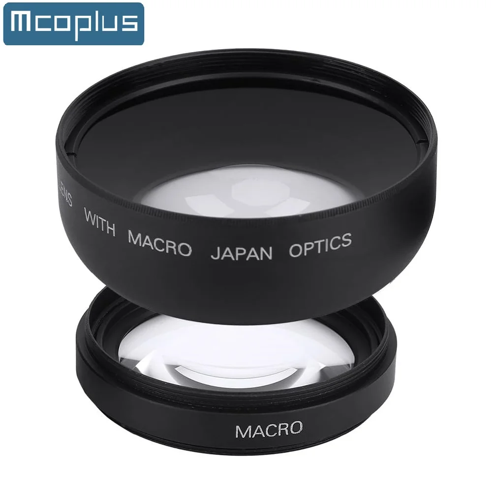 Mcoplus Obiettivo Macro Grandangolare 49Mm 52Mm 55Mm 58Mm 0.45X Ingrandimento Per Canon Nikon Sony Fuji Panasonic Olympus Pentax Camera