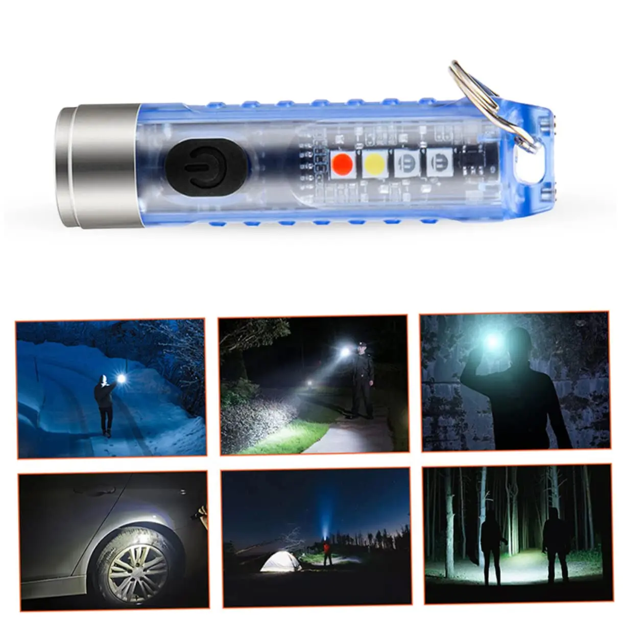 Mini Portable Flashlight Outdoor Emergency Rescue Flashlight With-magnet Camping LED COB Light Reading Car Torch For Fishing USB