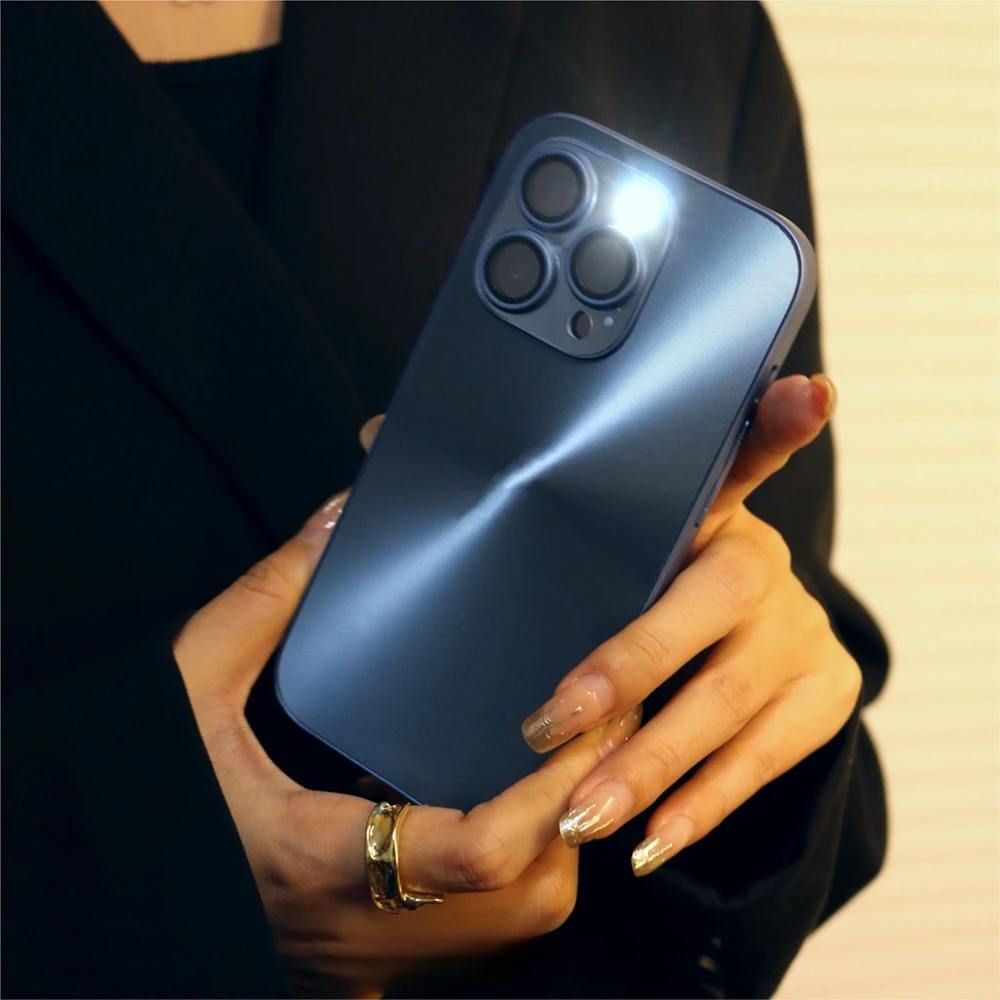Luxury Bling Aurora Pattern Shockproof Phone Case with Soft Bumper and Matte Finish