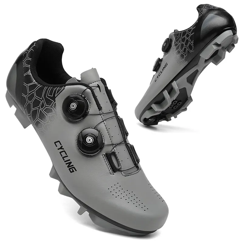 Cycling Sneaker Road Bike T25 Gray Mtb With Cleats Men Sports Speed Bike Shoes Women Mountain Racing Flat Road Cycling Footwear