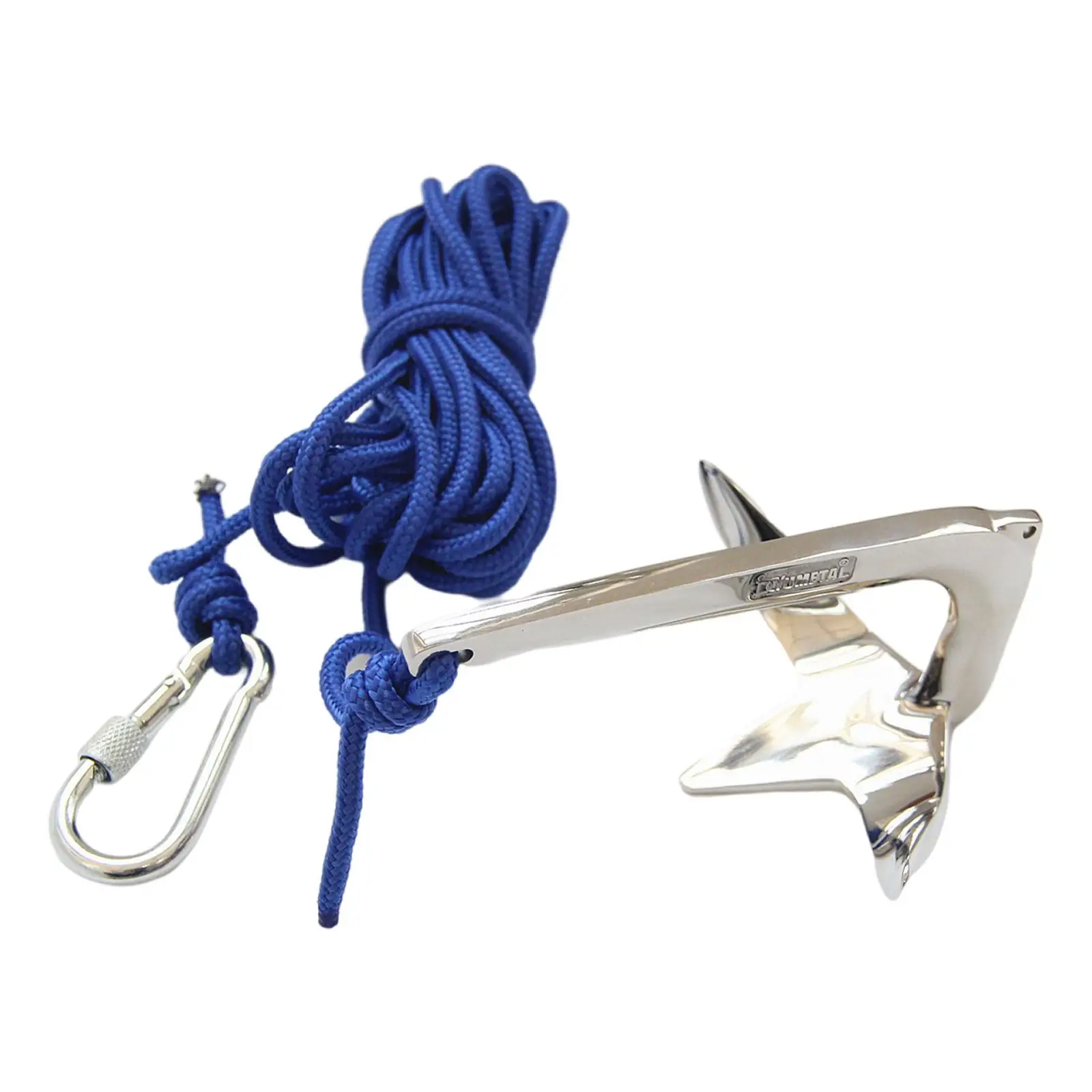 Bruce Style Boat Anchor Versatile Marine Accessories Polished with 5M Rope Fit for Kayak Boat Yacht Canoes Claw Anchor boat folding anchor