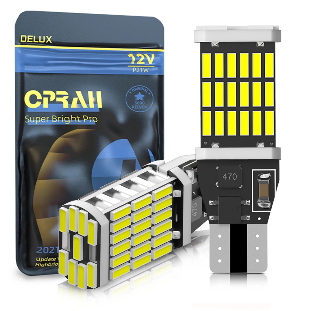 Oprah 2 шт. супер яркая лампа T15 светодиодный W16W 921 912 T16 902 для автомобильных фар Canbus 4014 * 45SMD Автомобильная резервная сигнальная лампа заднего хода 12 В