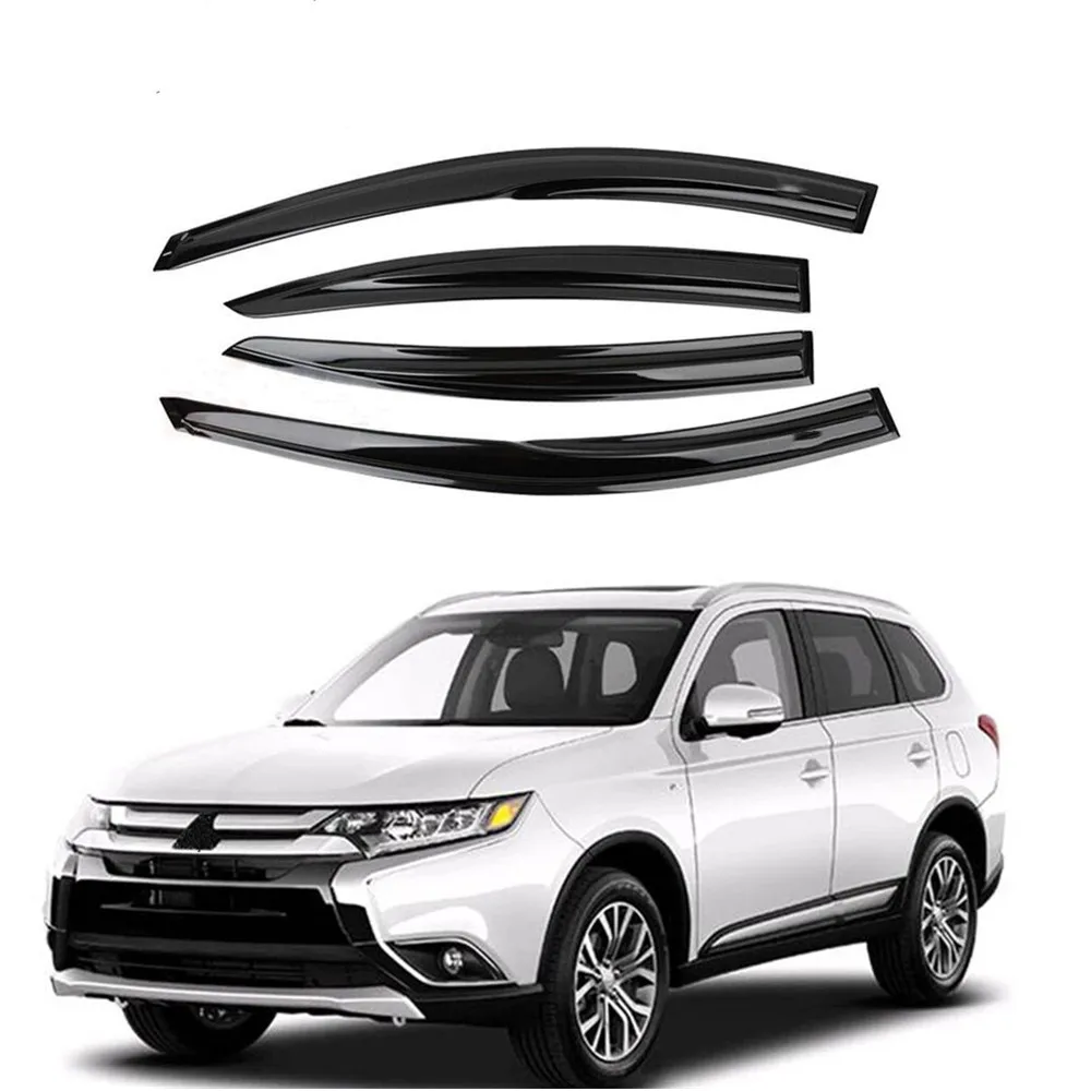 Car Window Visor Car Window Weatherstrips Car Window Deflectors For Mitsubishi Outlander 2014-Cars Accessories Window Visors Rain Sun Guard Vent Wind Deflector