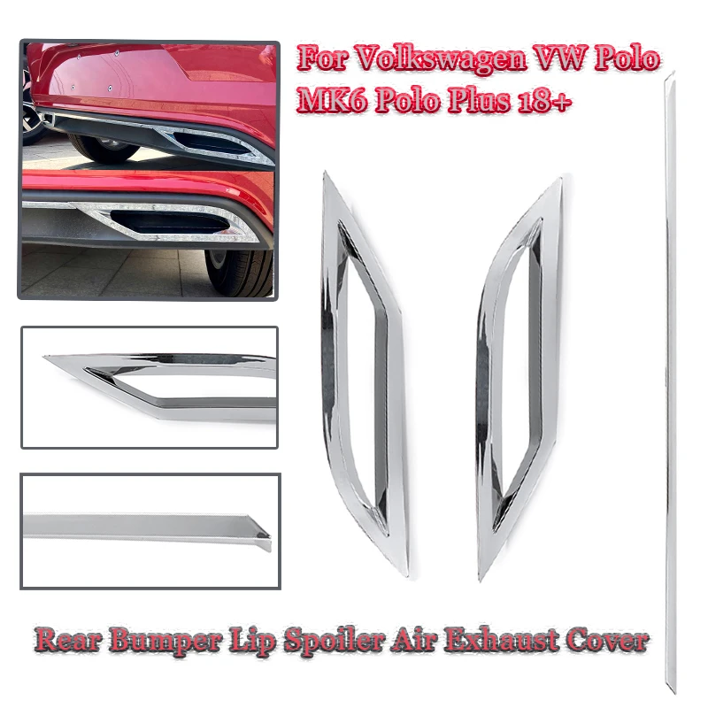 Car Rear Bumper Diffuser Lip Spoiler 3Pcs For Volkswagen
