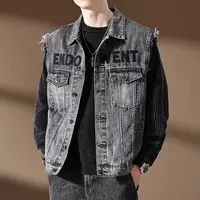 2024 nouvelle veste en jean pour hommes gilet de moto rétro mode vêtements d'équitation de moto décontracté polyvalent gilet en jean vêtements pour hommes 6