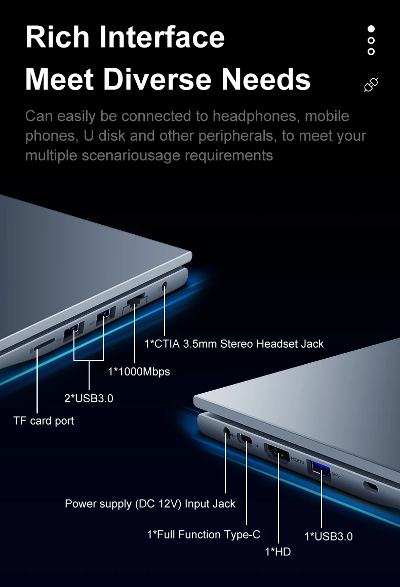 JINGSHA 14.1"Ultra Slim Laptop 32GB RAM 2TB SSD Intel N95 Notebook Gamer 1920*1080 Display Office Study Computer PC Windows 11 6
